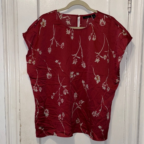 Halogen Tops - Halogen Burgundy Floral Blouse
